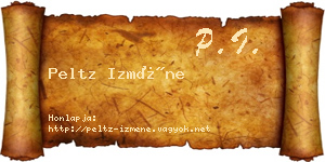Peltz Izméne névjegykártya